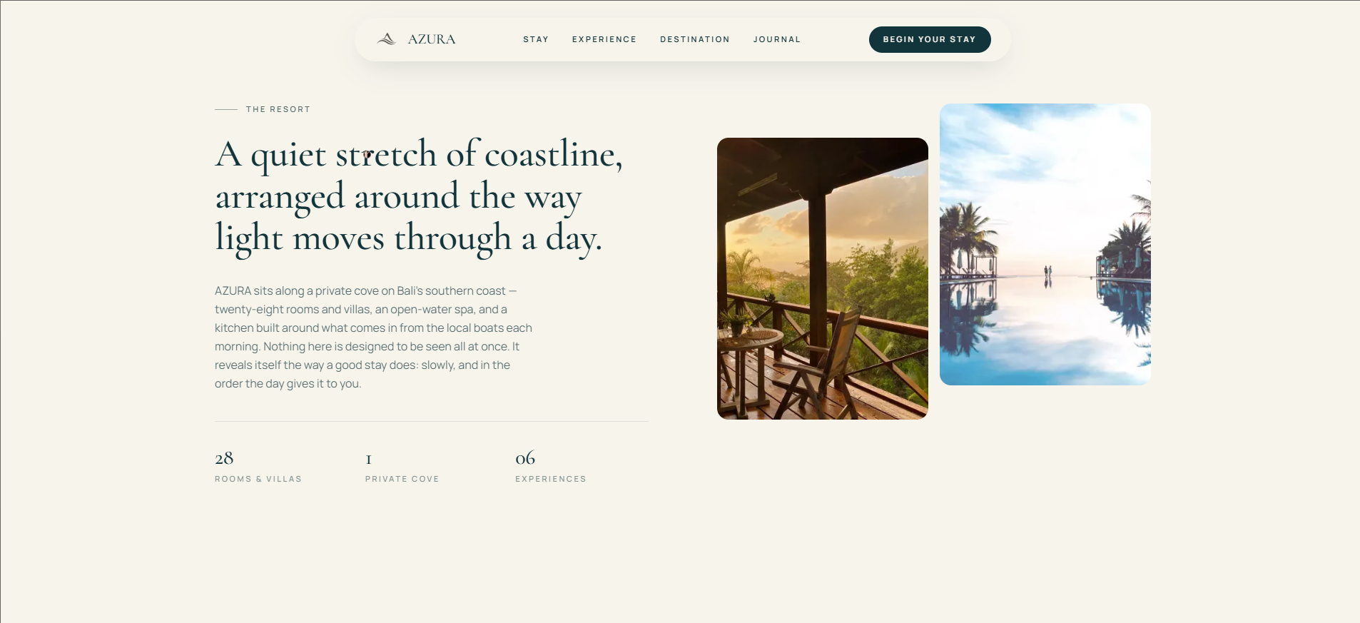 Homepage preview for this template