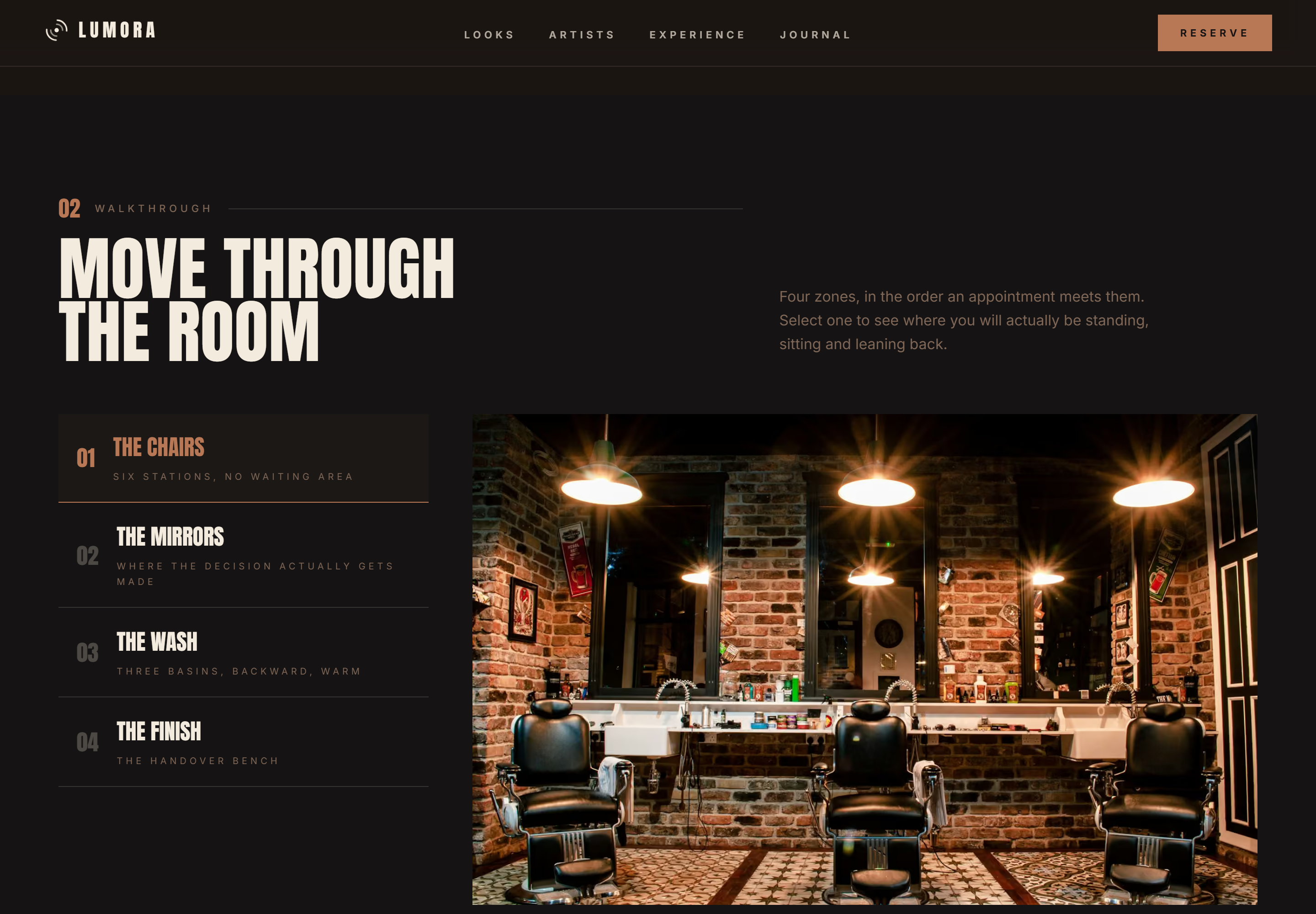 Homepage preview for this template