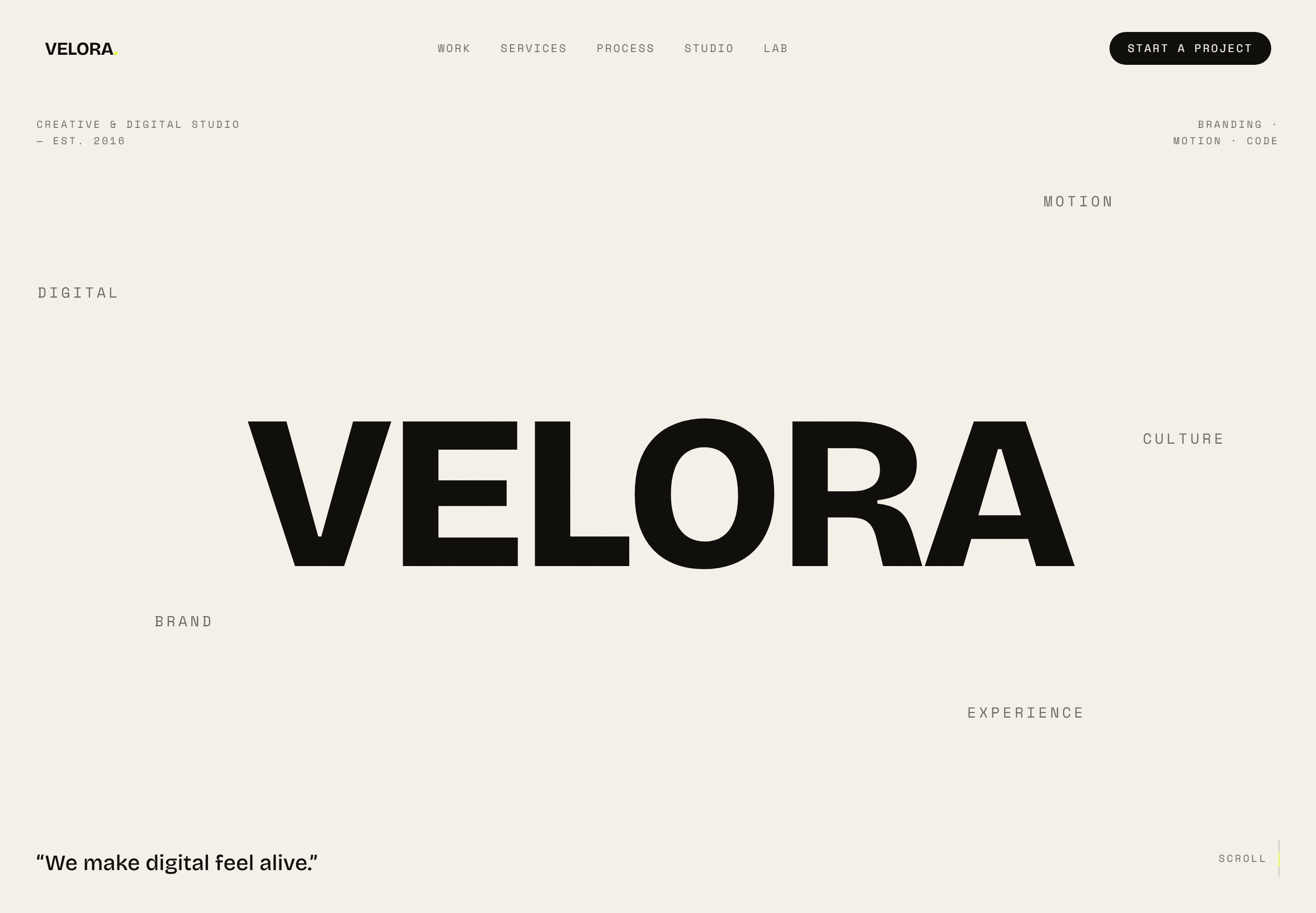 Preview of the VELORA template
